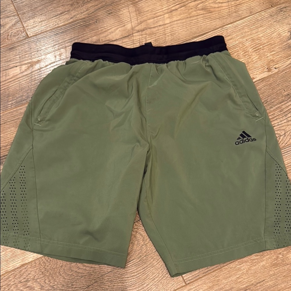 Adidas Men's Olive Athletic Shorts